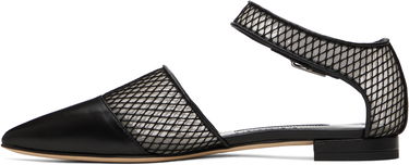 Krila Manolo Blahnik Manolo Blahnik Jatelah Mesh Ballerina Flats Črna | 424-1853, 2