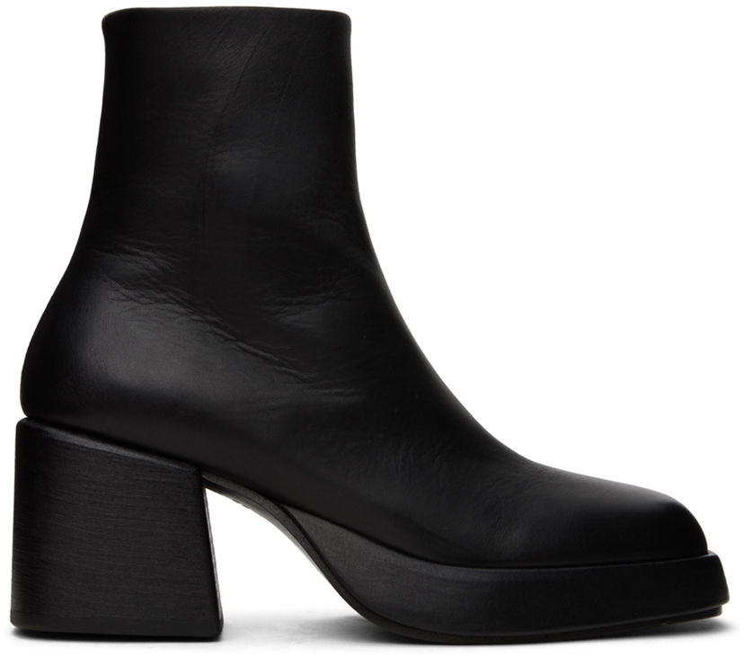 Nega čevljev Marsèll Marsèll Plattino Block Heel Leather Ankle Boots Črna | MW7020 199