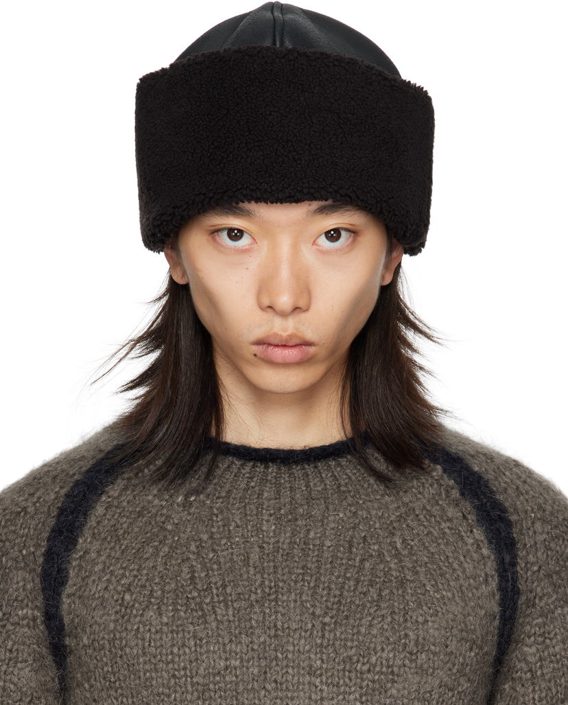Klobuk OUR LEGACY Our Legacy Blizzard Faux-Fur Trapper Hat Črna | A4258BD