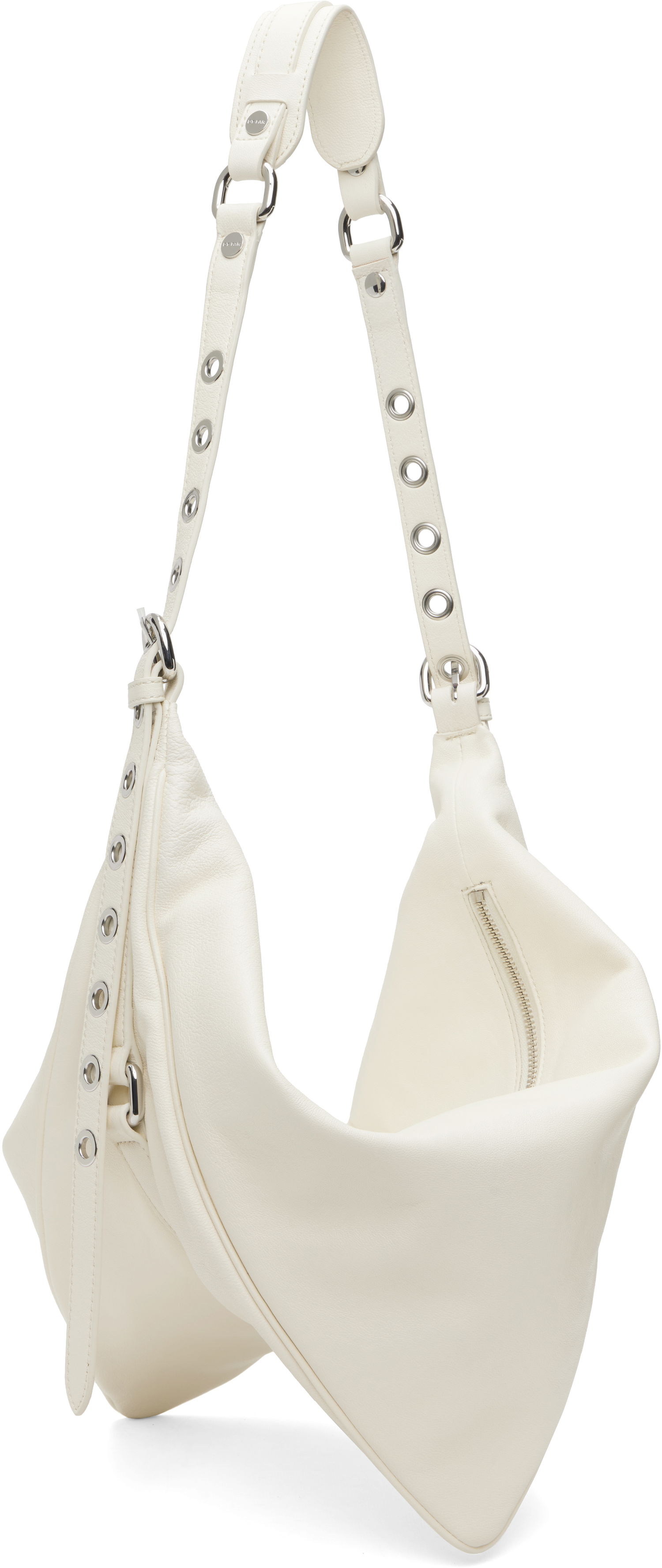 Torba za čez ramo BY FAR BY FAR Trayana Washed Leather Shoulder Bag Bela | MWBSB063LL034WH020PL, 1