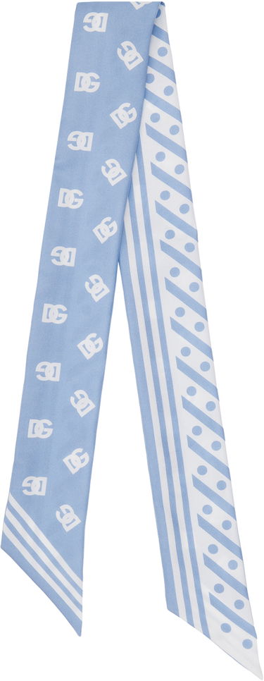 Šala Dolce & Gabbana DG Logo Twill Headscarf Modra | FS215A GDB7Y, 1