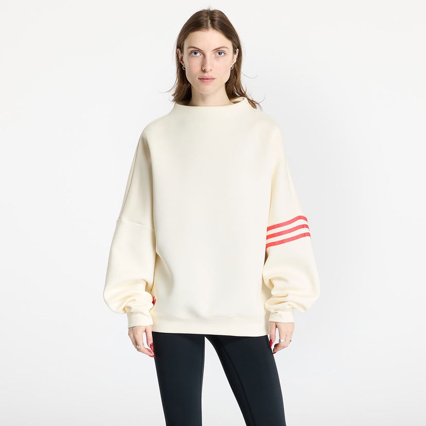 Pulover adidas Originals Oversized Mock Neck Sweatshirt Bela | JI8522