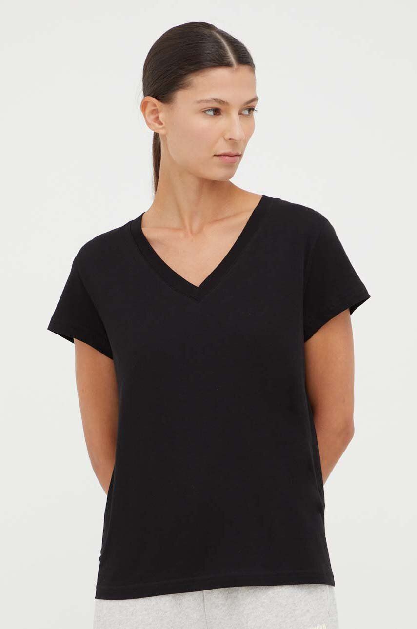 Majica Samsoe Samsoe Samsoe Samsoe SOLLY V-Neck T-Shirt Črna | F00012028, 0