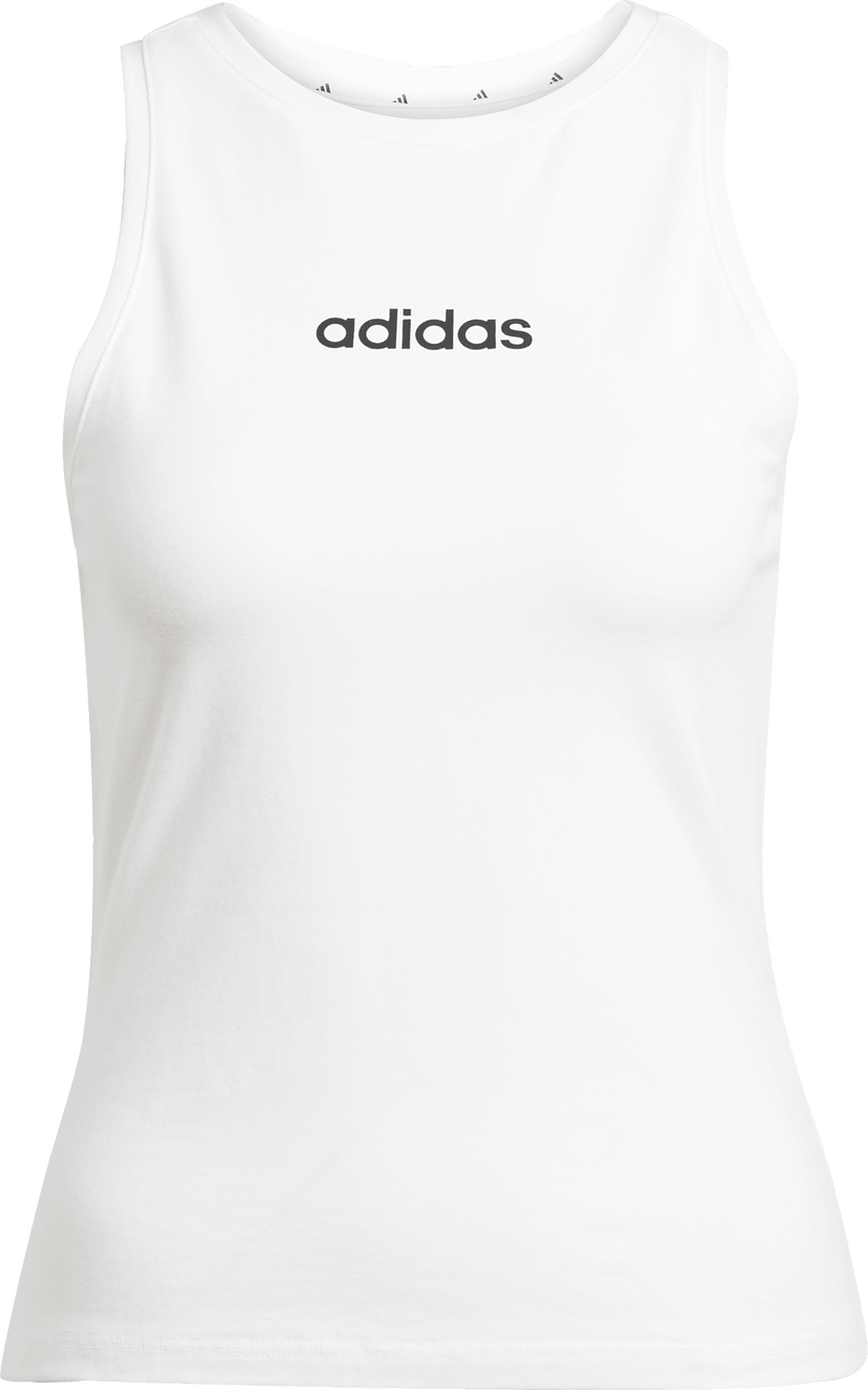 Majica brez rokavov adidas Performance Sportswear Essentials Linear Tank Top Bela | jc5799