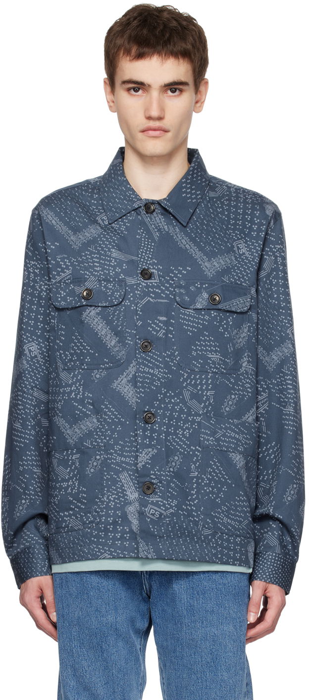 Jakna Paul Smith PS Paul Smith Bandana Print Jacket Modra | M2R-352Y-L21842