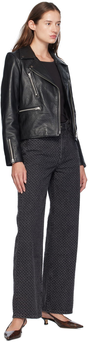 Jakna rag & bone rag & bone Arrow Leather Jacket Črna | WAW24F2012BU12, 3