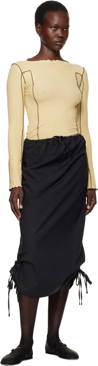 Pleteni pulover Baserange Baserange Omato Long Sleeve T-Shirt Bež | TTML-RB-SP25, 4