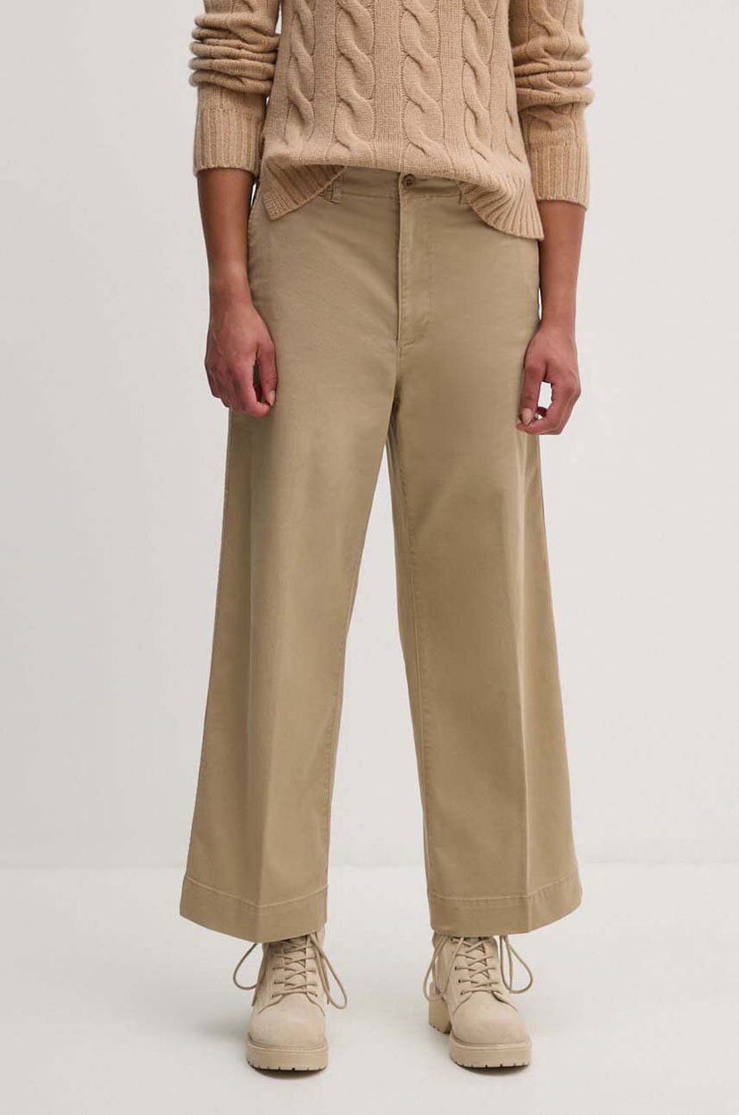 Hlače Polo by Ralph Lauren High Waist Trousers Bež | 211939940