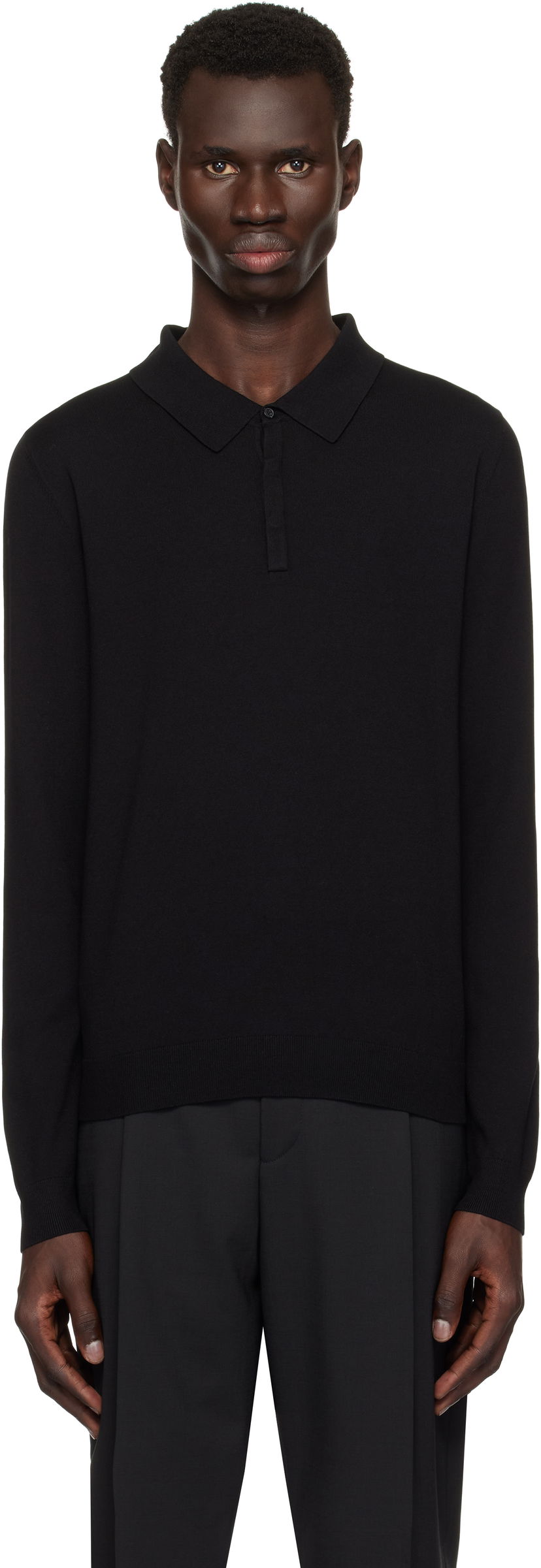 Polo majica BOSS Hugo Slim-Fit Concealed Placket Polo Črna | 50532050