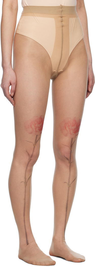 Nogavice Simone Rocha Simone Rocha Sheer Carnation Tights Bež | SOCK57 0635, 1