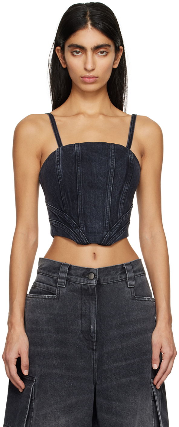 Majica brez rokavov AMIRI Faded Tank Top Črna | PS24WDF007