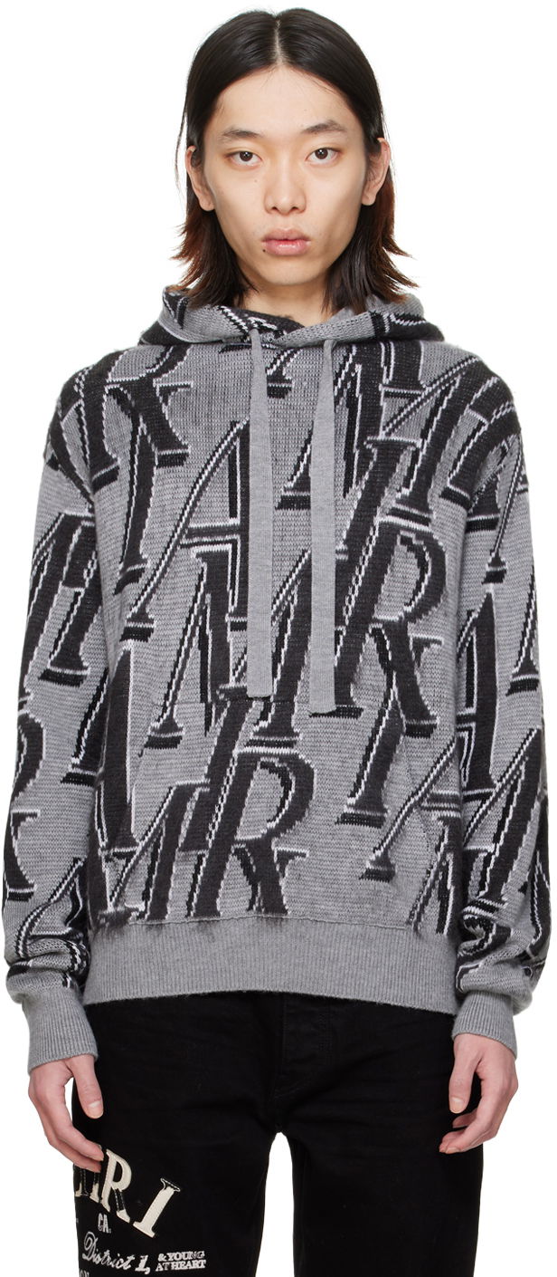 Pulover AMIRI Repeat Hoodie Siva | PS24MKH003