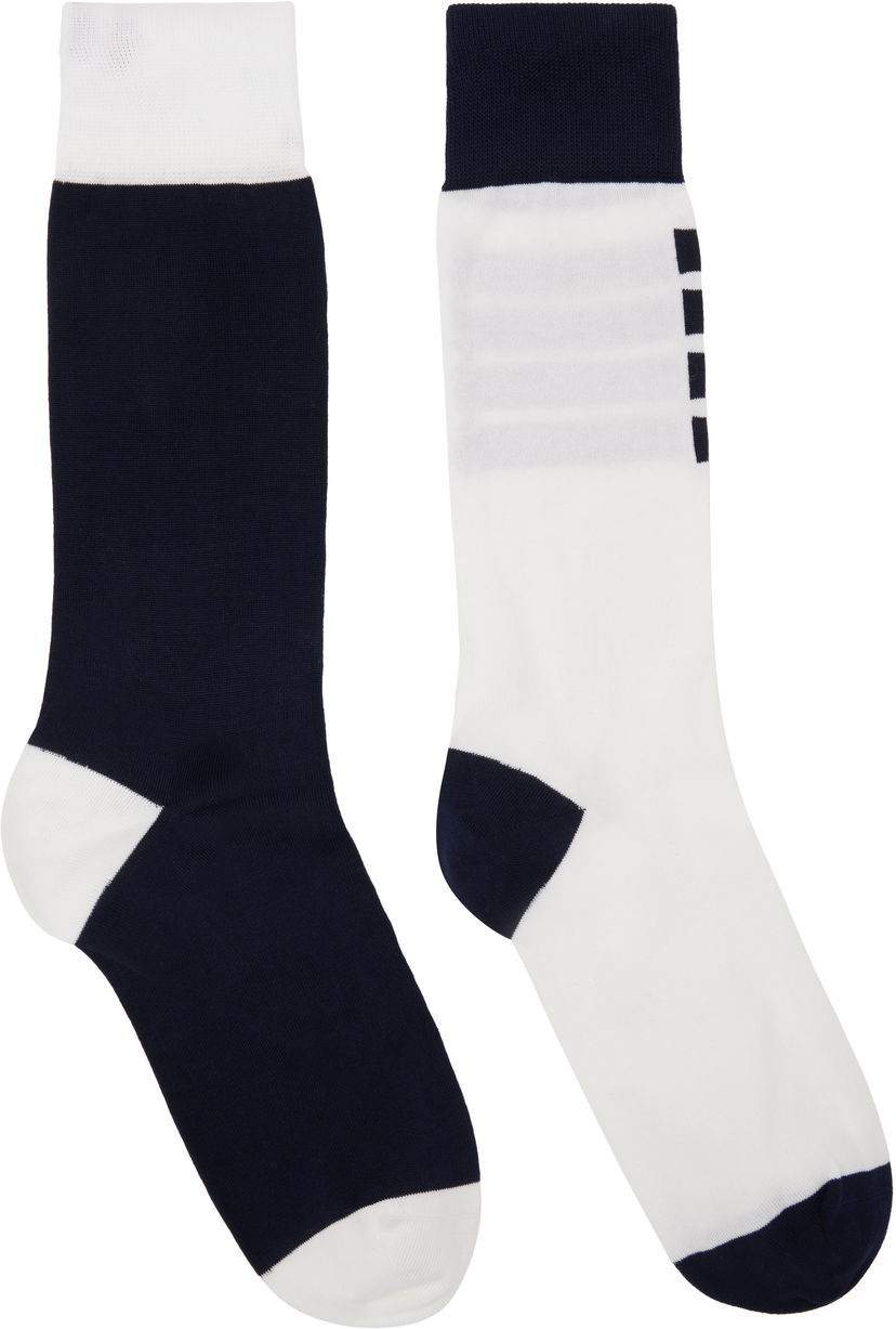 Nogavice Thom Browne Thom Browne Funmix 4-Bar Mid Calf Socks Večbarvna | FAS228F-Y3012