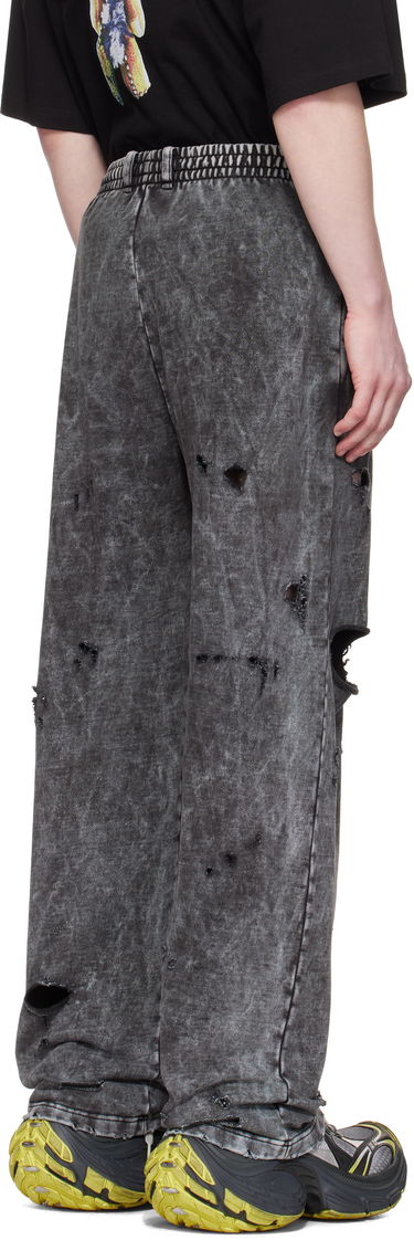 Trenirka We11done We11done Destroyed Jersey Sweatpants Siva | WD-TA0-25-726-U-BK, 2