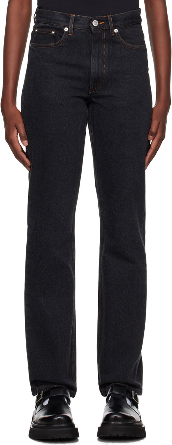 Kavbojke A.P.C. Molly Straight-Leg Jeans with Contrast Stitching Črna | COGUI-F09187