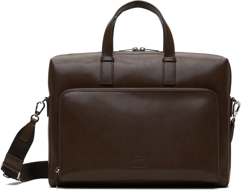 Torba za čez ramo Paul Smith Paul Smith Leather Folio Briefcase Rjava | M1A-8082-PSOFTL