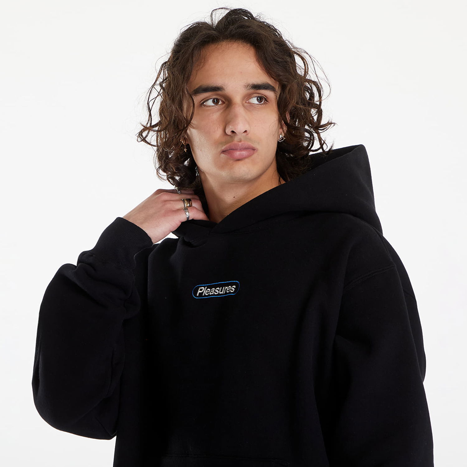 Pulover Pleasures Puzzle Hoodie Black Črna | P24SU010 BLACK, 1