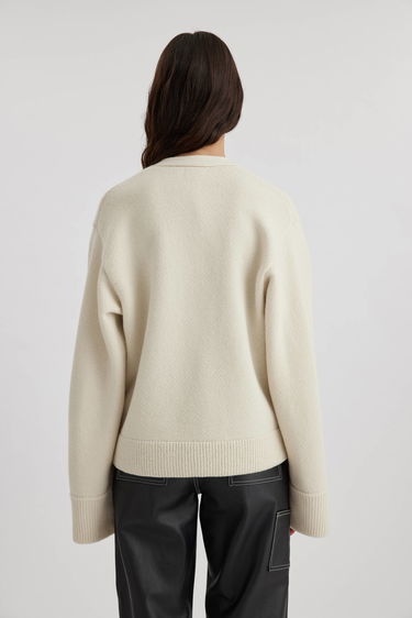 Pleteni pulover AXEL ARIGATO Memory Relaxed Cardigan Bež | A0443010, 3