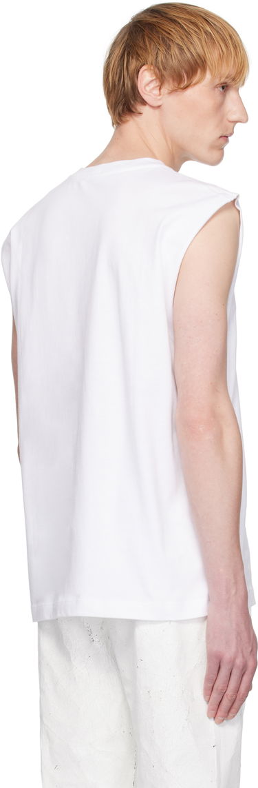 Majica brez rokavov Helmut Lang Helmut Lang Embossed Logo Tank Top Bela | P01HM502, 2