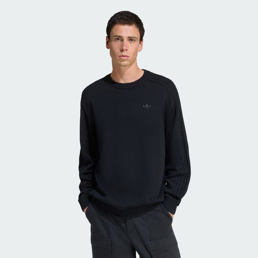 Pleteni pulover adidas Performance Premium Essentials Knit Sweater Črna | JY2648