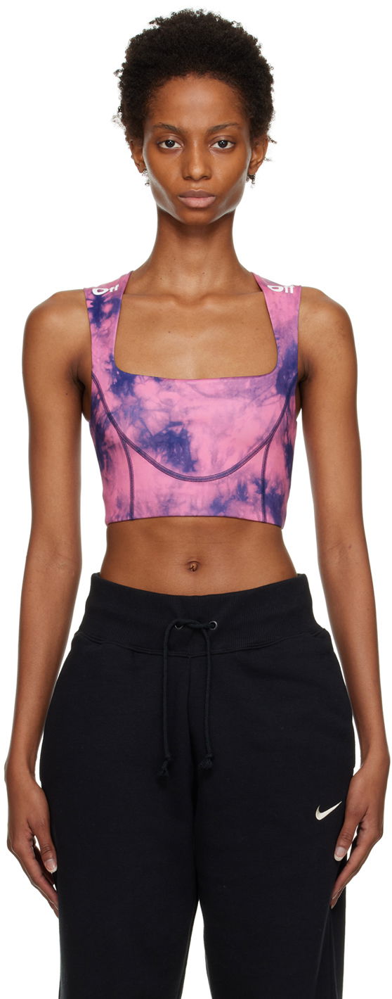 Modrček Off-White Off-White Tie-Dye Sports Bra Roza | OWVO054F22JER0023045