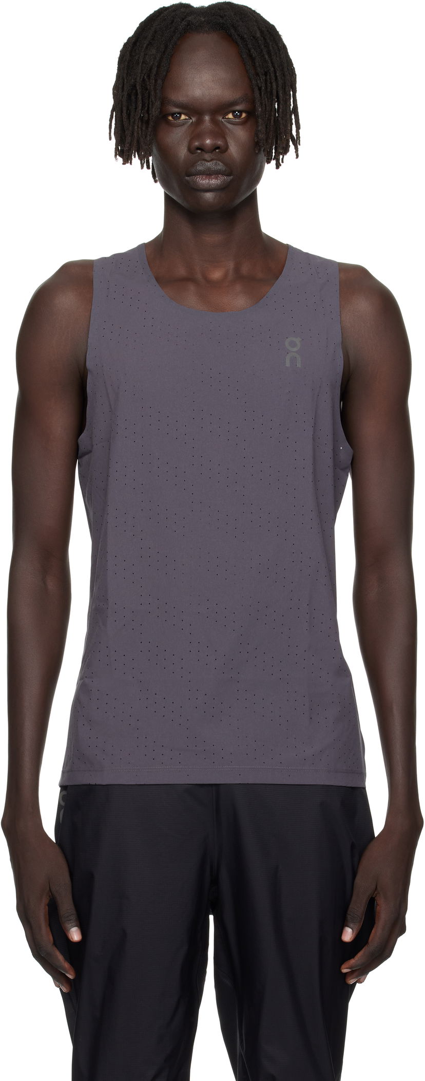 Majica brez rokavov On Running Race Tank Top Siva | 1MF10152343