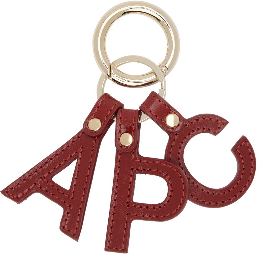 Obeski za ključe A.P.C. A.P.C. Lettres 'A.P.C.' Leather Keychain Rdeča | PXCCK-F63656