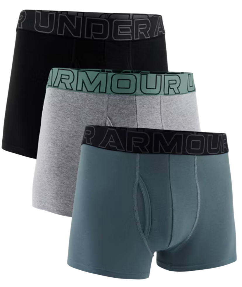 Boksarice Under Armour Under Armour SOLID 3in Boxer Shorts, 3-Pack Črna | 1383891-035