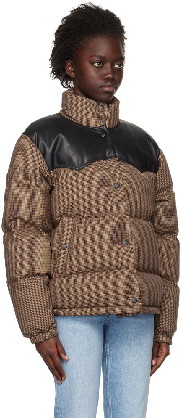 Puhovka rag & bone Rag & Bone Cal Houndstooth Down Jacket Rjava | WAW22F2031FA31, 1