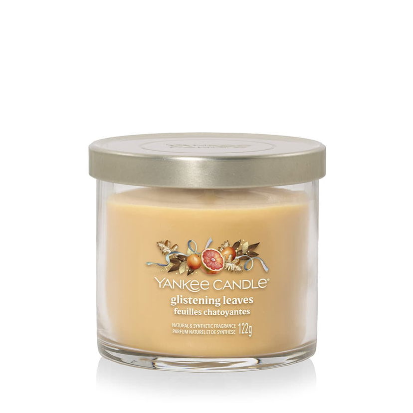 Sveče Yankee Candle Signature Tumbler Candle Small Glistening Leaves Bež | 43506