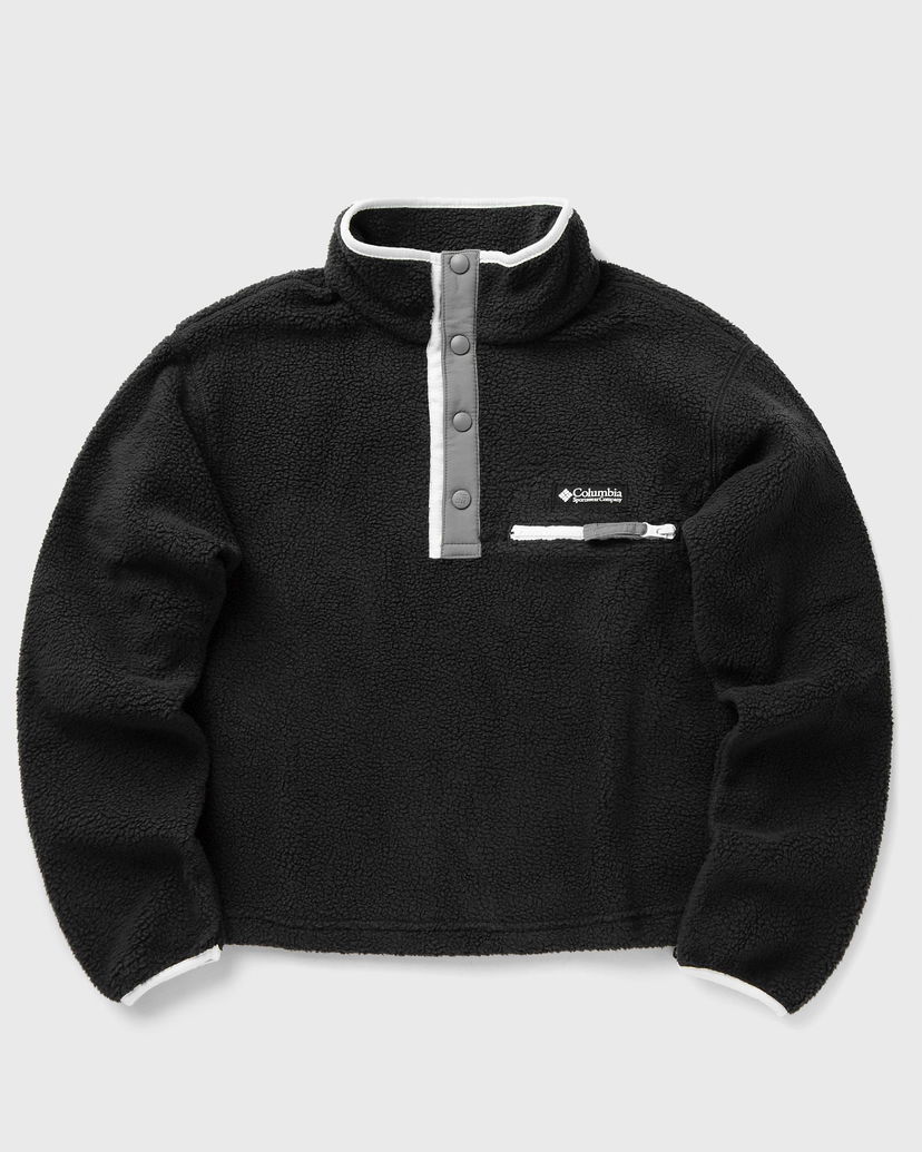 Pleteni pulover Columbia Helvetia II Cropped Half Snap Fleece Pullover Črna | 2092231008
