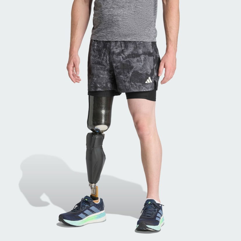Kratke hlače adidas Performance Own The Run Spray Dye 2-in-1 Shorts Črna | JN9680
