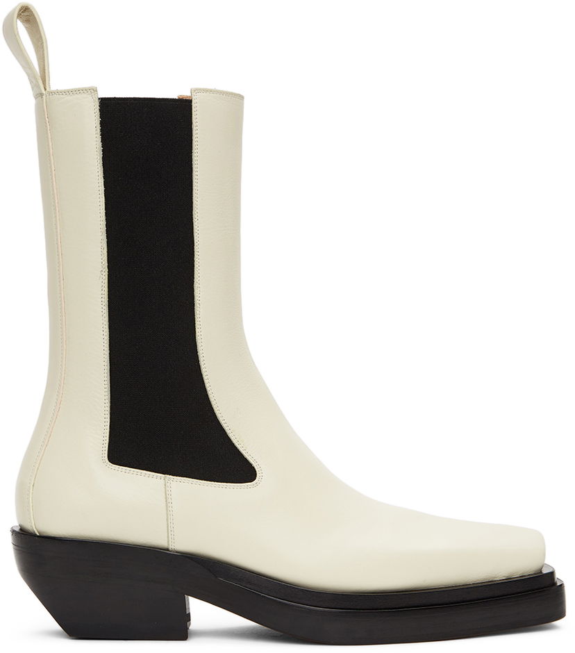Superge in čevlji Bottega Veneta Bottega Veneta 'The Lean' Chelsea Boots Bela | 639702 - V00M0