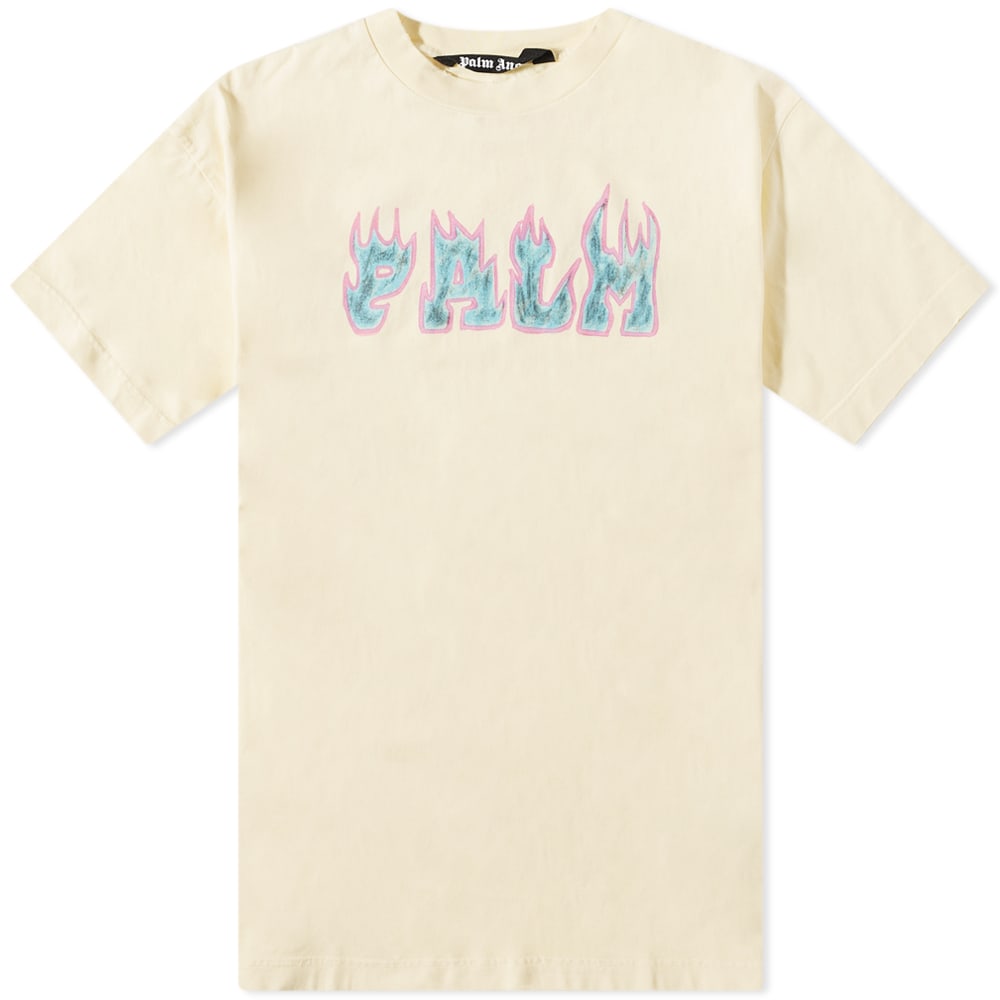 Majica Palm Angels Flames Tee Bež | PMAA072S23JER0060137, 0