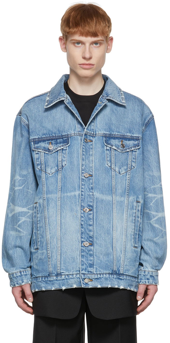 Jakna We11done We11done Trucker Denim Jacket Modra | WD-DJ1-22-354-U-BL