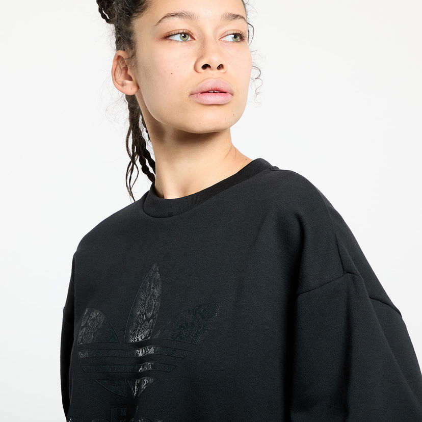 Pleteni pulover adidas Originals Snake Crew Sweatshirt Črna | JN7291