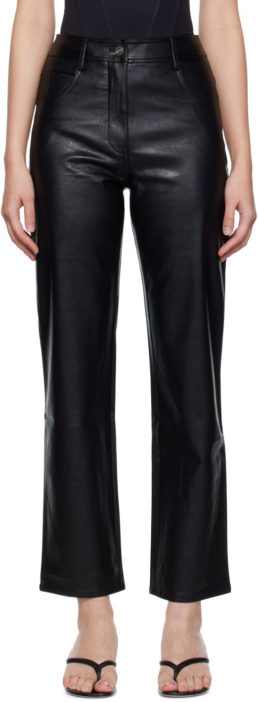 Hlače Miaou Miaou Junior Faux-Leather Pants Črna | 1010-CL-BLKL