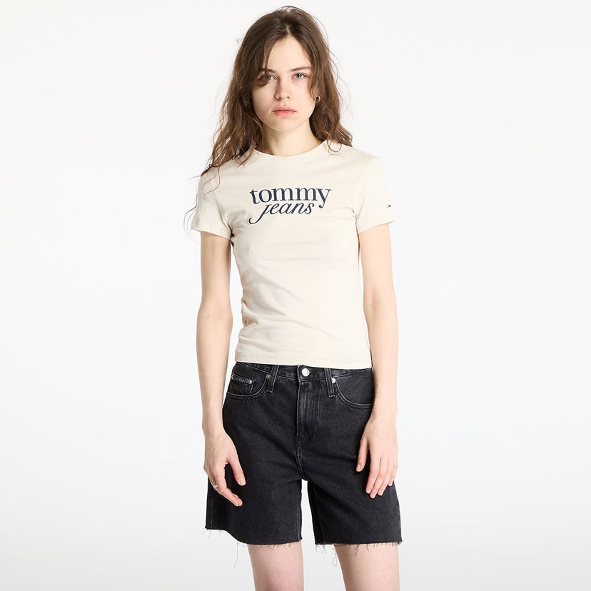 Majica Tommy Hilfiger Tommy Jeans Slim Essential T-Shirt Bež | DW0DW19447 ACG