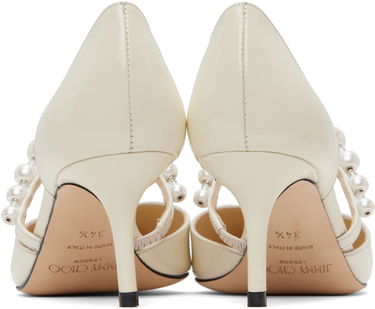 Superge in čevlji Jimmy Choo Jimmy Choo Aurelie 65 Pearl Strap Pumps Bela | AURELIE 65, 1