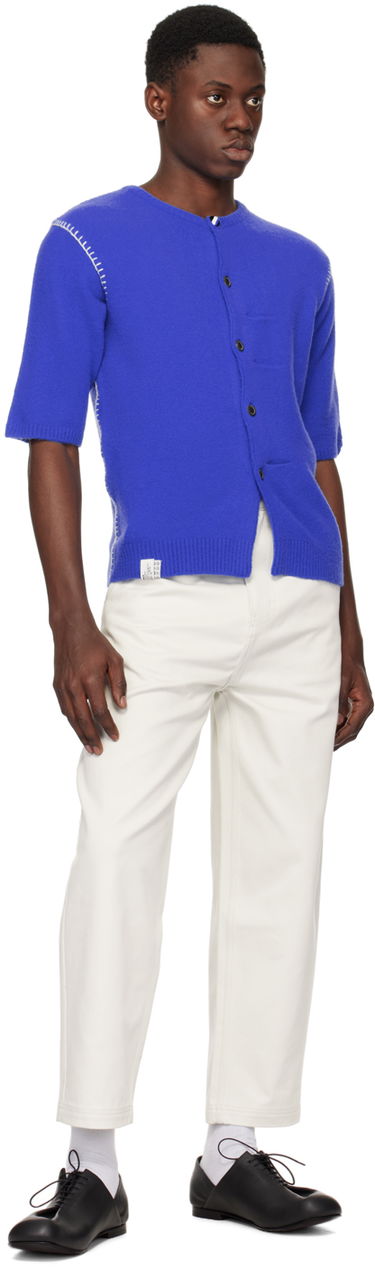 Pleteni pulover ADER ERROR Short Sleeve Knit Cardigan Modra | BN01SSKT0702BL, 3