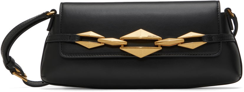 Torbica Jimmy Choo Jimmy Choo Diamond East-West Shoulder Bag Črna | DIAMOND SHLDR E/W SM