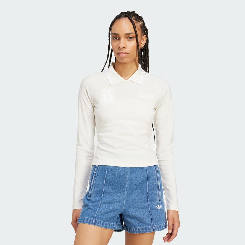 Majica adidas Performance Long-Sleeve Crest T-Shirt Bela | JY2848