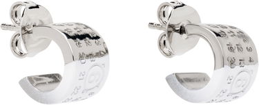 Uhani Maison Margiela MM6 Maison Margiela Minimal Hoop Earrings Bela | SM7VG0090 P8339, 1