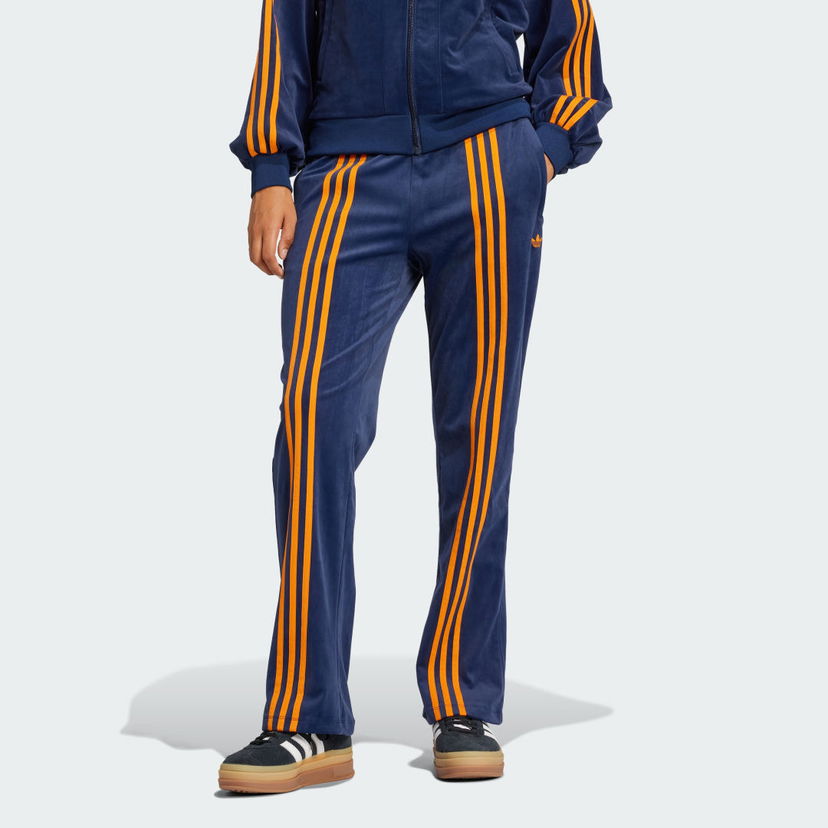 Trenirka adidas Performance Velour Track Pants Modra | JN8290