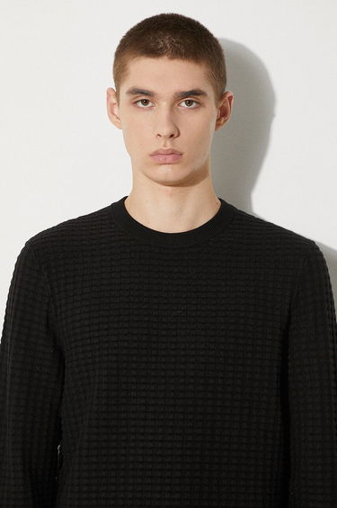 Pleteni pulover Samsoe Samsoe Samsoe Samsoe Textured Knit Sweater Črna | M23300077, 4