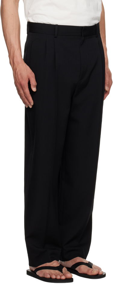 Hlače The Row The Row Silas Pleated Trousers Črna | 909-W3598, 1