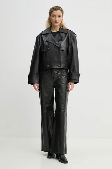 Trenčkot STAND STUDIO Stand Studio Bloom Cropped Leather Jacket Črna | 66387.7010, 1