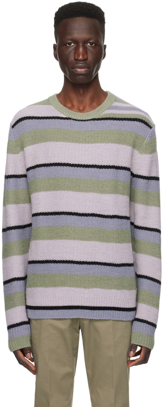 Pleteni pulover Paul Smith Paul Smith Striped Sweater Lila | M1R-613Y-M02279-36