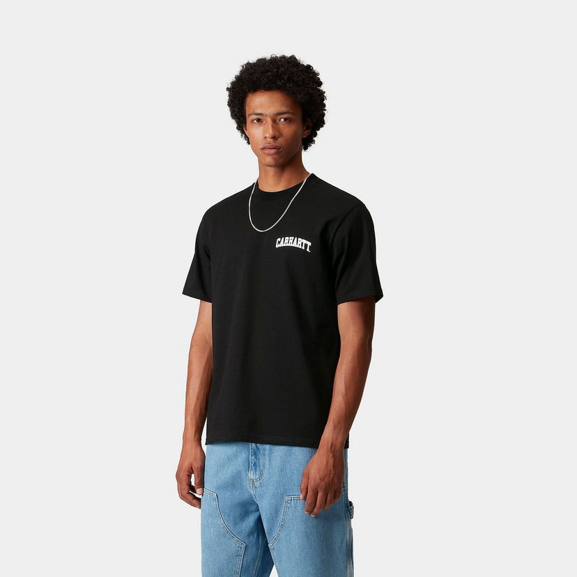 Majica Carhartt WIP Short Sleeve University Script T-Shirt Črna | I036110_9