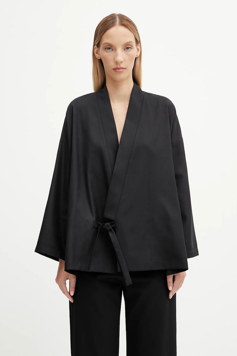 Jakna KENZO Kenzo Kimono Wrap Jacket Črna | FF62VE2749RA